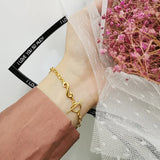 S925 Sterling Silver Light OT Bracelet Bangles Hollow Chain Bracelet