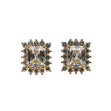 S925 Silver Zircon Stud Earrings French Style Jewelry