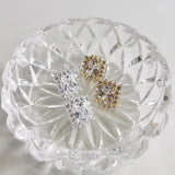 S925 Silver Zircon Stud Earrings French Style Jewelry