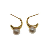S925 Sterling Silver Retro Pearl Earrings French Stud Earrings