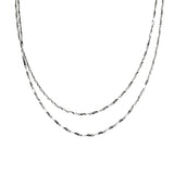 S925 Sparkling Collarbone Chain Necklace Double Layer Melon Seed Necklace