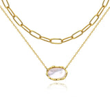 S925 Sterling Silver Shell Necklace Light Stacked Clavicle Chain Jewelry