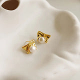 Sterling Silver Baroque Pearl Stud Earrings