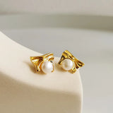 Sterling Silver Baroque Pearl Stud Earrings