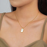 S925 Sterling Silver Light Shell Clavicle Chain Necklace Pendant