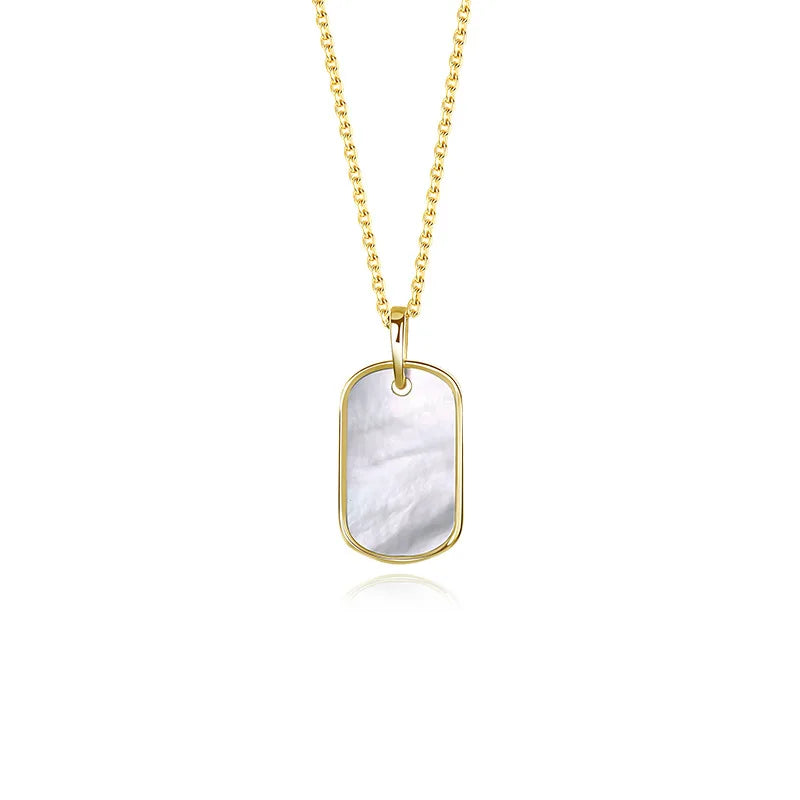 S925 Sterling Silver Light Shell Clavicle Chain Necklace Pendant