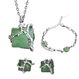S925 Silver Natural Stone Jewelry Set for Women