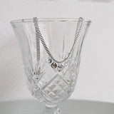 S925 Sterling Silver Zircon Clavicle Chain Necklace