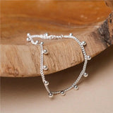 S925 Silver Ball Wrap Bracelet Thin Line Chain Jewelry