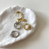 S925 Minimalist Circle Crystal Stud Earrings
