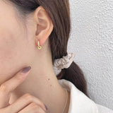 S925 Minimalist Circle Crystal Stud Earrings