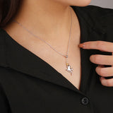 S925 Crown Ghost Necklace Pendant for Family, Halloween Jewelry