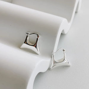 S925 Minimalist Irregular Drop Earrings, Ethnic Style Jewelry