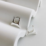 S925 Minimalist Irregular Drop Earrings, Ethnic Style Jewelry