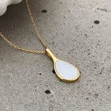S925 Scallop Shell Necklace Pendant Tennis Racket Necklace