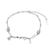 S925 Pearl Zircon Bracelet Minimalist Chain Jewelry