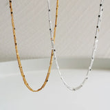S925 Silver Multi-layer Chain Choker Necklace Jewelry