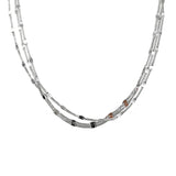S925 Silver Multi-layer Chain Choker Necklace Jewelry