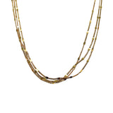 S925 Silver Multi-layer Chain Choker Necklace Jewelry