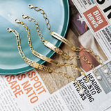 S925 Baroque Pearl Letter Bracelet Bangle Chain for Female Jewelry