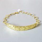 S925 Baroque Pearl Letter Bracelet Bangle Chain for Female Jewelry