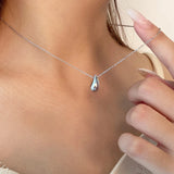 S925 Silver Water Drop Clavicle Necklace Pendant
