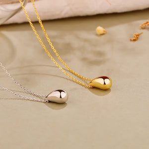 S925 Silver Water Drop Clavicle Necklace Pendant