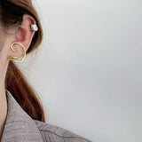 S925 Geometric Hollow Line Long Earrings for Women