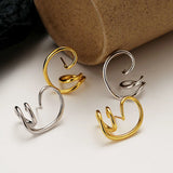 S925 Geometric Hollow Line Long Earrings for Women