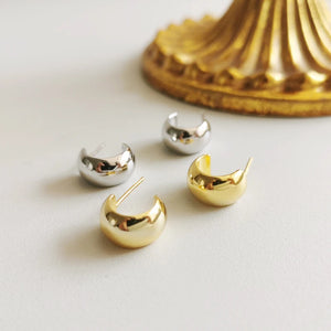 Sterling Silver Geometric Stud Earrings