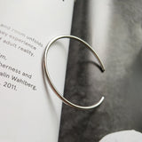 S925 Sterling Silver Thin Line Bangle Bracelet