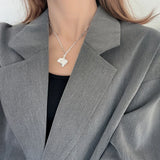 S925 Sterling Silver Irregular Tin Foil Texture Necklace