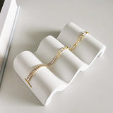 S925 Silver Micro Pave Choker Necklace Zircon Bracelet Jewelry