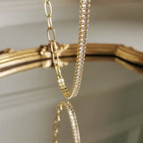 S925 Silver Micro Pave Choker Necklace Zircon Bracelet Jewelry