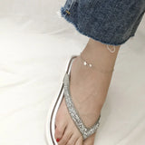 S925 Sterling Silver Star Anklet Foot Bracelet Gift