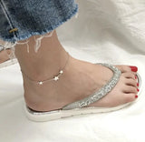 S925 Sterling Silver Star Anklet Foot Bracelet Gift