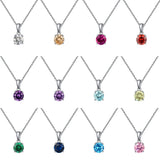 S925 Sterling Silver Twelve Lucky Colors Necklace For Girls