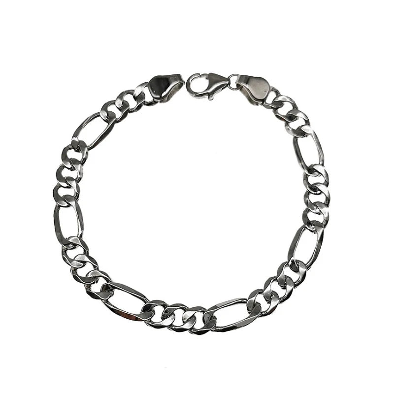S925 Cuban Chain Bracelet 6mm Hip-hop Vintage Style for Women