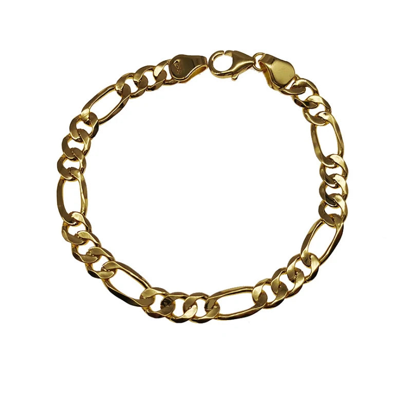 S925 Cuban Chain Bracelet 6mm Hip-hop Vintage Style for Women