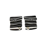 S925 Vintage Zircon Stud Earrings Geometric Stripe Stone Mini Pearl Jewelry