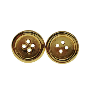925 Silver Vintage Circle Button Earrings Niche Ear Clips Dangle Jewelry