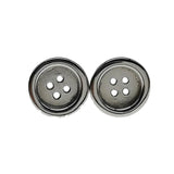 925 Silver Vintage Circle Button Earrings Niche Ear Clips Dangle Jewelry