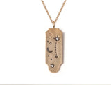 Vintage 12 Constellation Pendant Necklace Crystal Clavicle Chain Jewelry