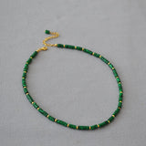 Vintage Boho Stone Beads Choker Necklace Chain Jewelry