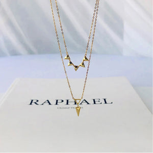 925 Sterling Silver Double Layer Necklace Pendant