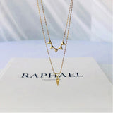 925 Sterling Silver Double Layer Necklace Pendant