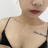 925 Sterling Silver Double Layer Necklace Pendant