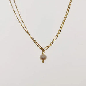 925 Silver Pearl Charm Choker Necklace for Women