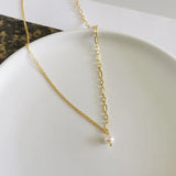 925 Silver Pearl Charm Choker Necklace for Women