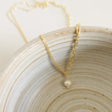 925 Silver Pearl Charm Choker Necklace for Women